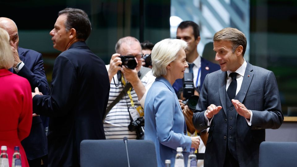 Ursula von der Leyen,Emmanuel Macron