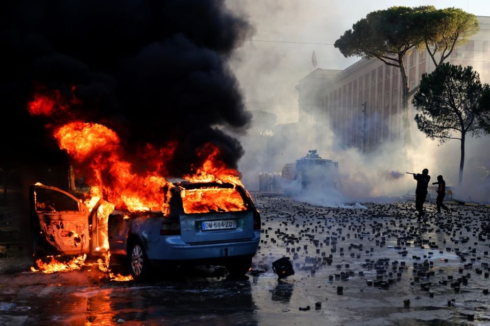 APTOPIX Albania Protests