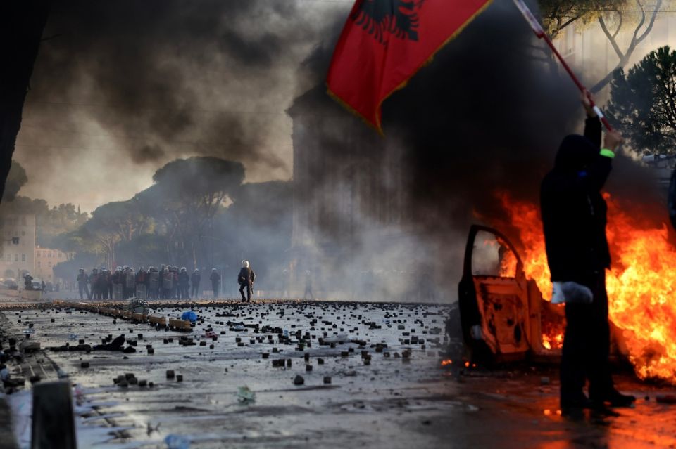 APTOPIX Albania Protests